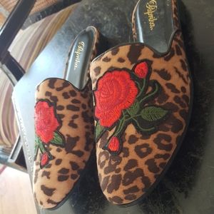 Leopard Rose Mule